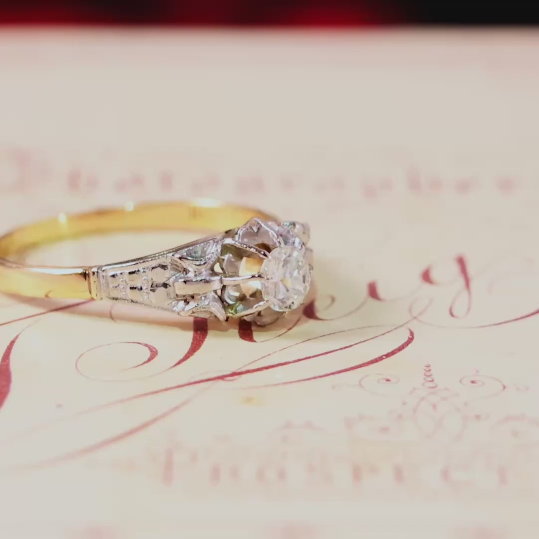 Vintage 1950's Diamond Engagement Ring