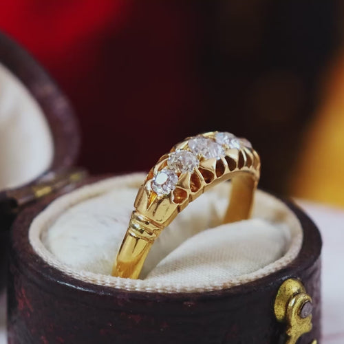 Antique Five Stone Diamond Engagement Ring