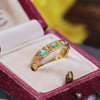 Scarce Date 1861 18ct Gold Turquoise 'Fidelity' Buckle Ring