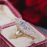 Antique Marquise Sapphire & Diamond Ring
