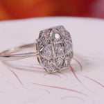 Vintage Art Deco Diamond Cluster Ring