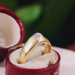 Antique Hand Cut Diamond Mengagement Ring