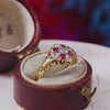 Scarce and Beautiful Ruby and Diamond Cluster Ring