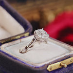 1.10ct Mine Cut Diamond Engagement Ring