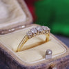 Vintage Date 1977 Five Stone Brilliant Cut Diamond Ring