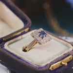 Vintage Art Deco Sapphire & Diamond Dress Ring