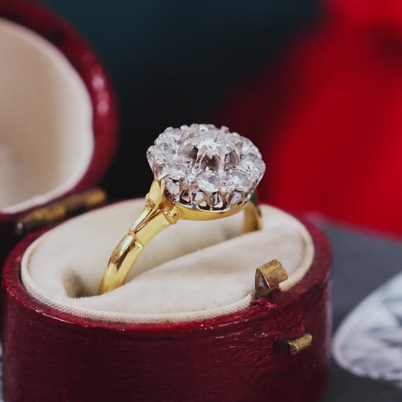 Victorian cluster engagement rings cheap