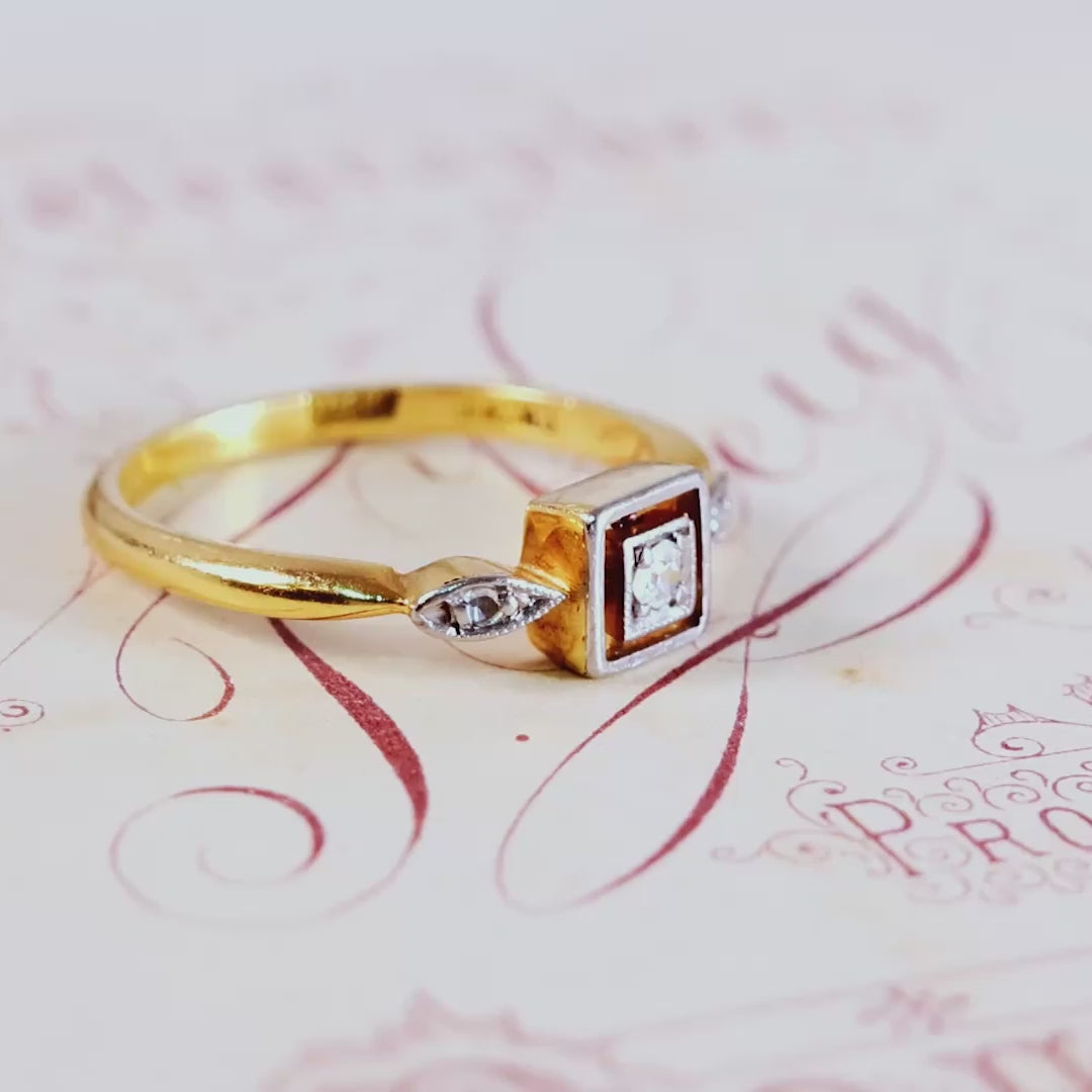 Vintage Art Deco Diamond Engagement Ring