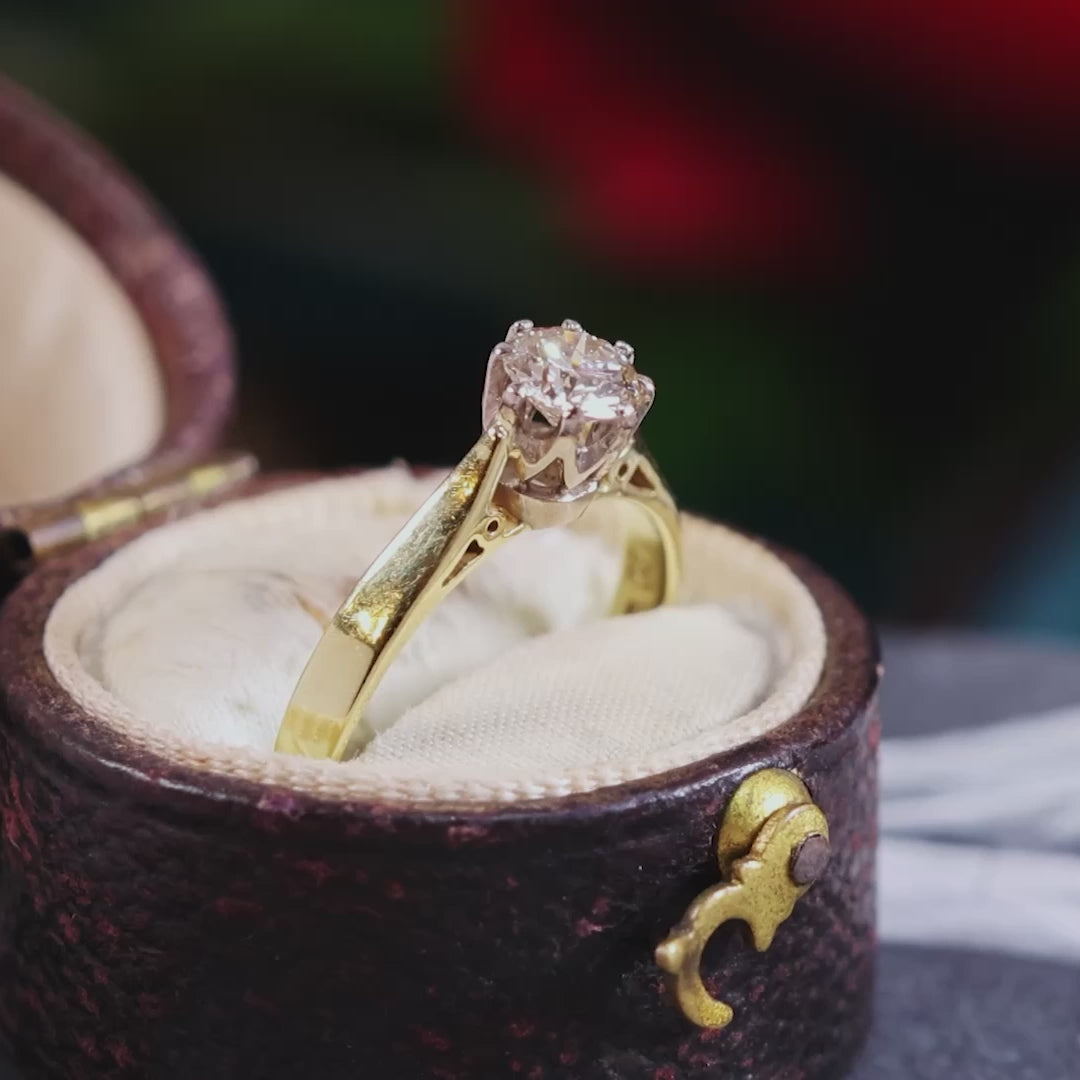 Vintage Date 1981 Diamond Engagement Ring