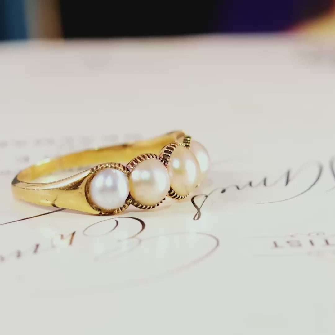 Antique Georgian Natural Pearl Ring
