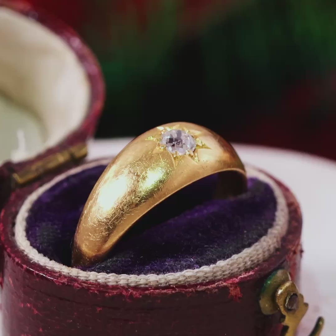 Classic Victorian Star-set Diamond Band Ring