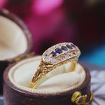 Antique Victorian Sapphire & Diamond Ring