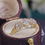 Vintage Trilogy Diamond Engagement Ring