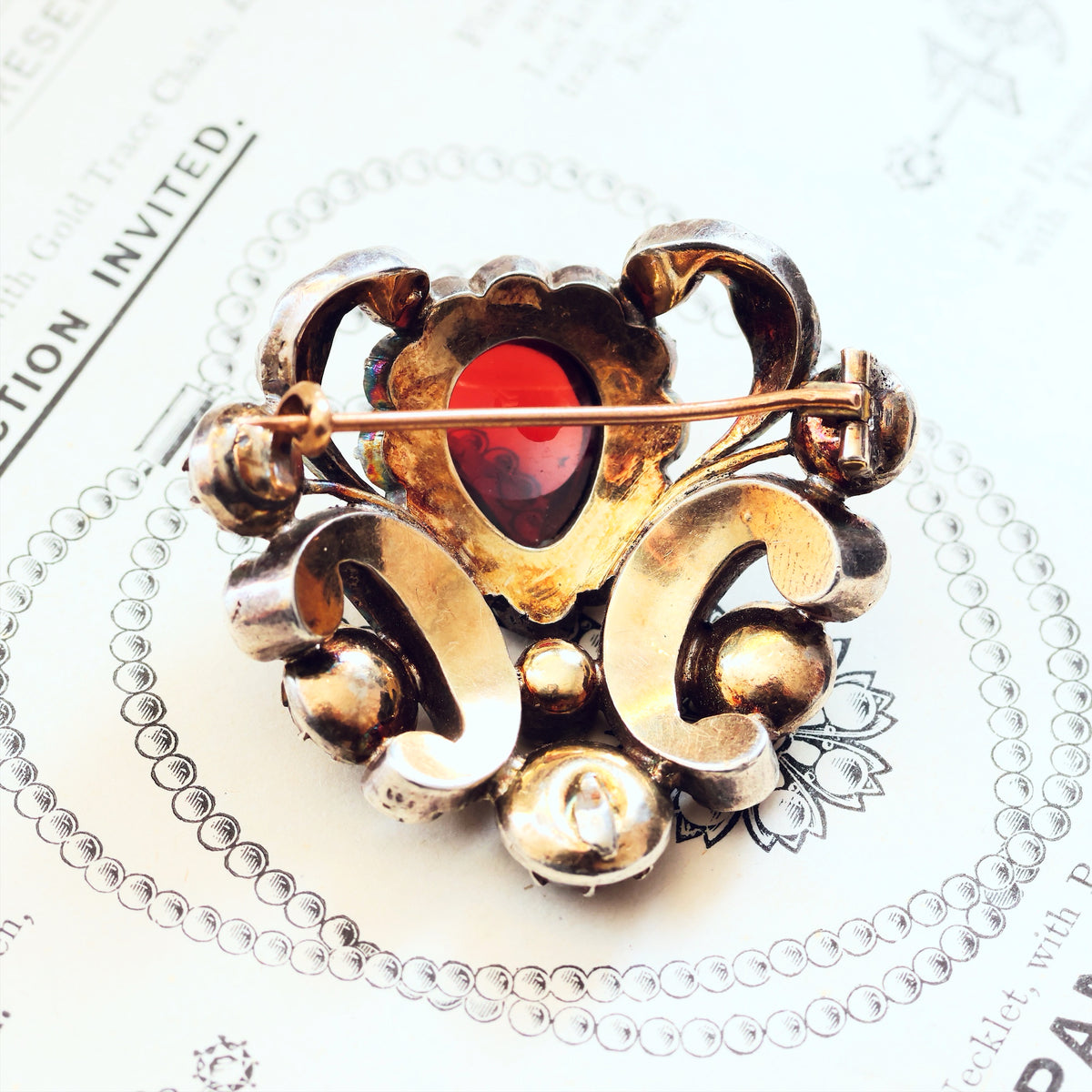 Luscious Victorian Garnet & Paste Bodice Ornament