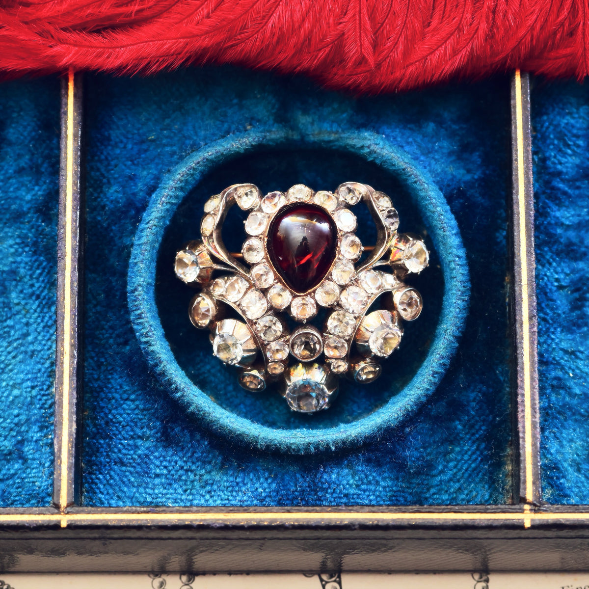 Luscious Victorian Garnet & Paste Bodice Ornament