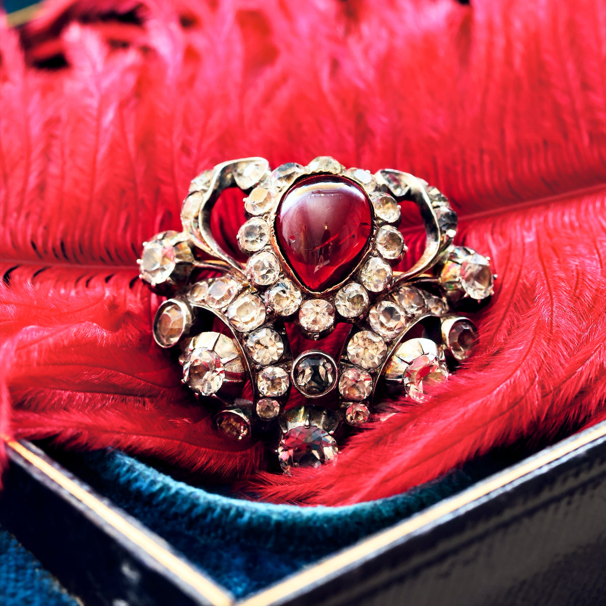 Victorian Garnet & Paste Bodice Ornament