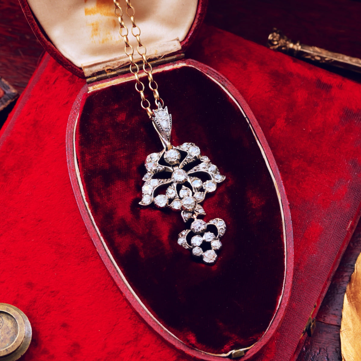 Oh, So Splendid & Rare Antique Iberian Diamond Pendant