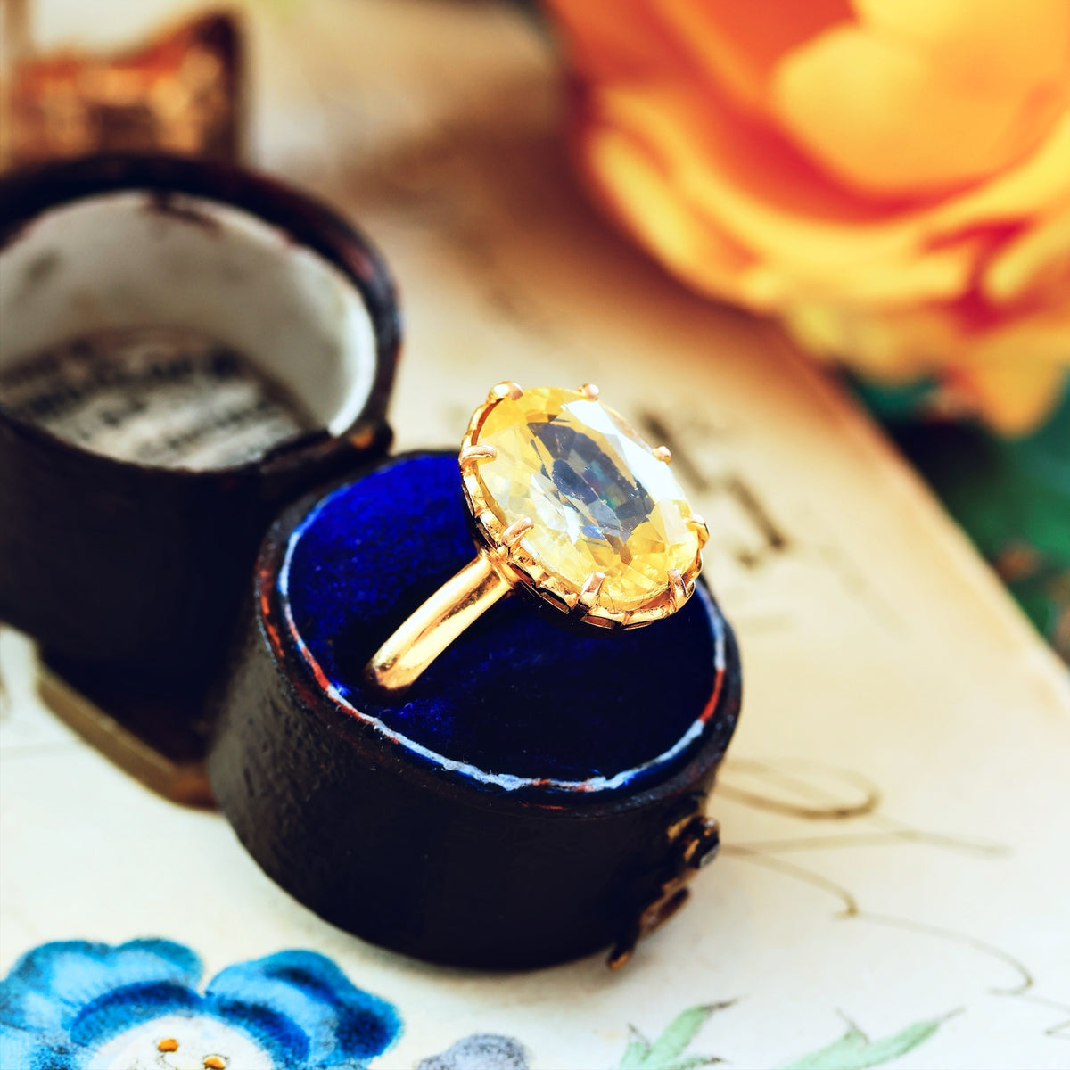 Rare Vintage 10 Carat Natural Zircon Specimen Ring