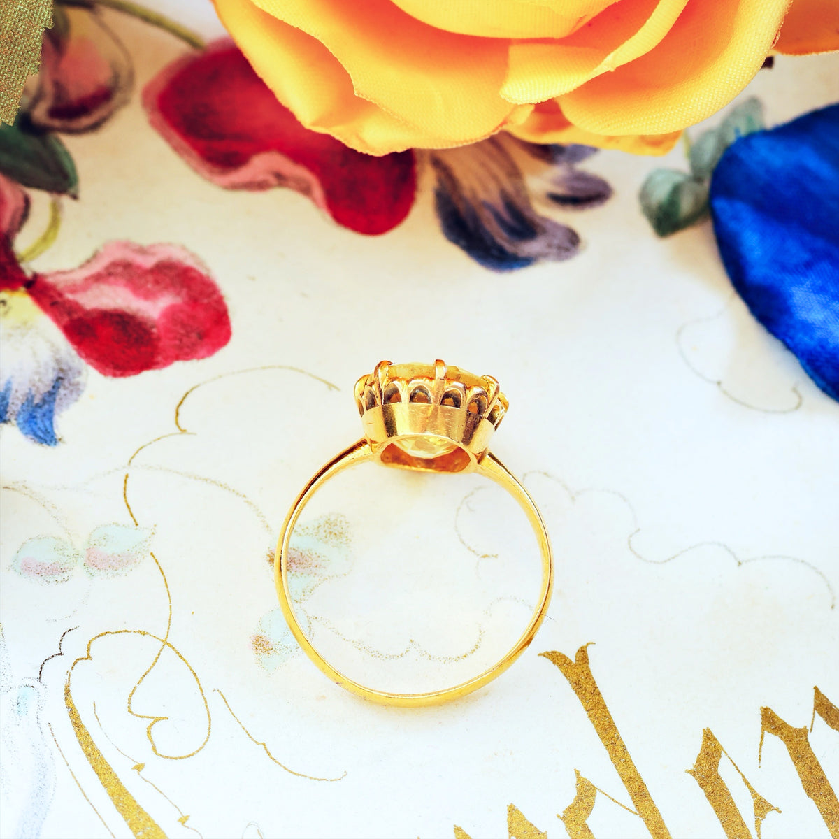 Rare Vintage 10 Carat Natural Zircon Specimen Ring