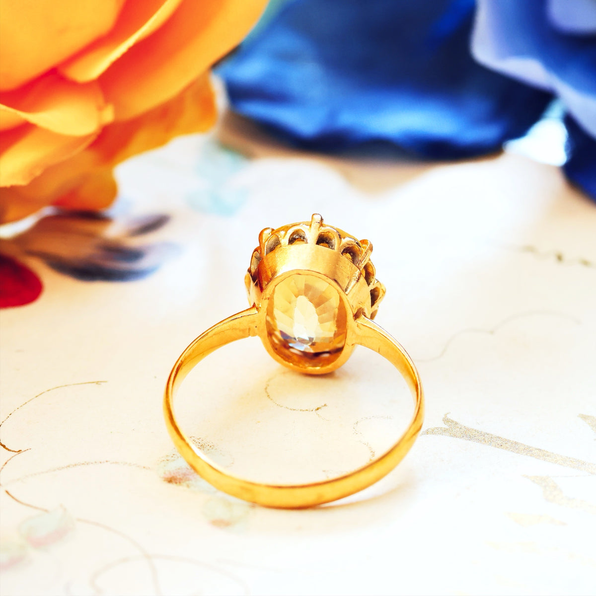 Rare Vintage 10 Carat Natural Zircon Specimen Ring