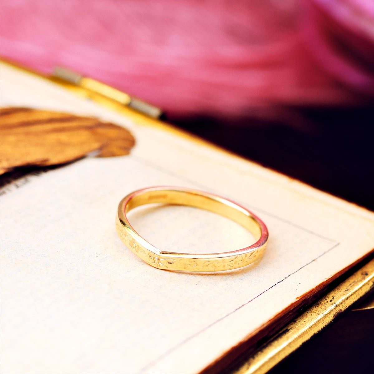 Recycled 9ct Gold Curve Shape Wedding Band
