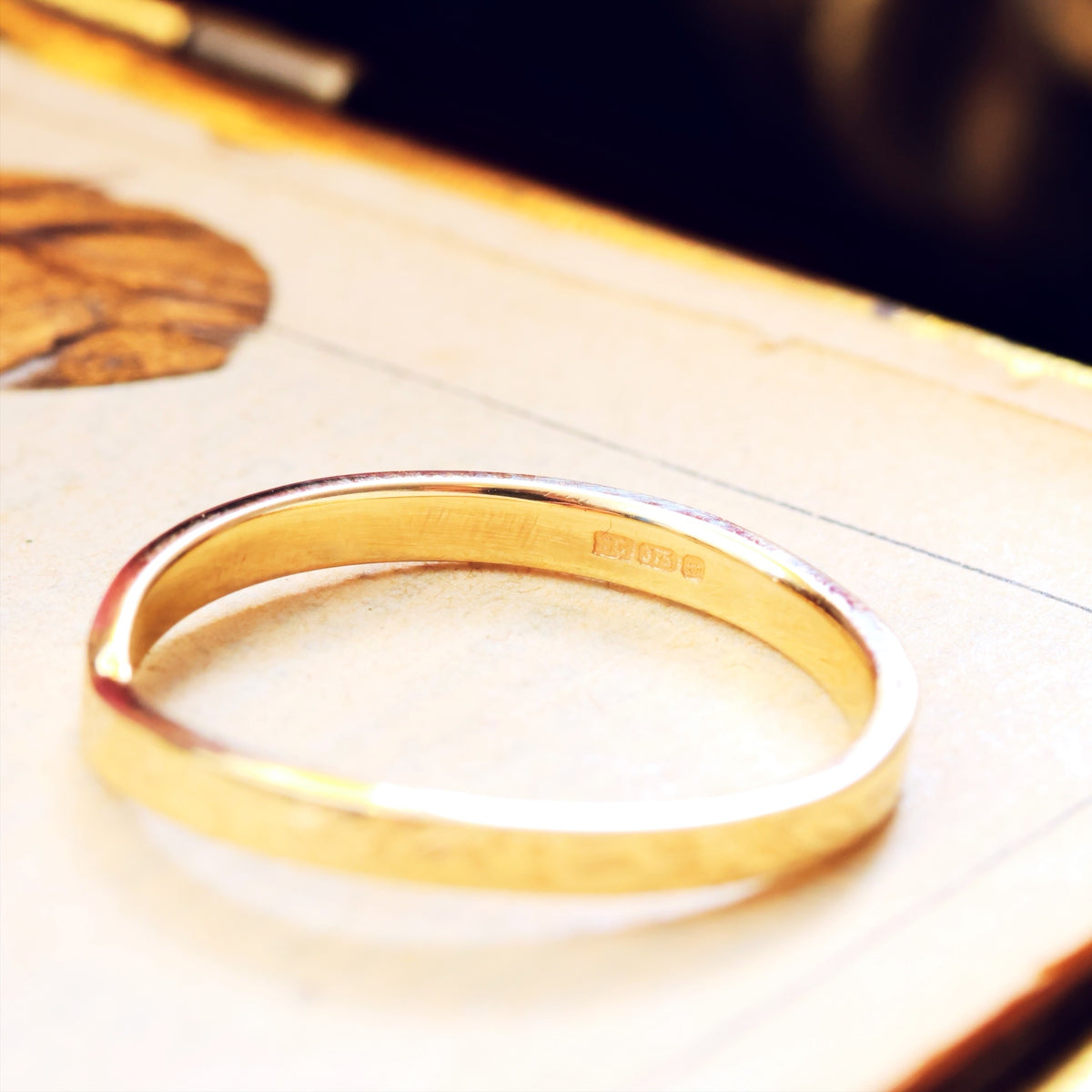 Recycled 9ct Gold Curve Shape Wedding Band