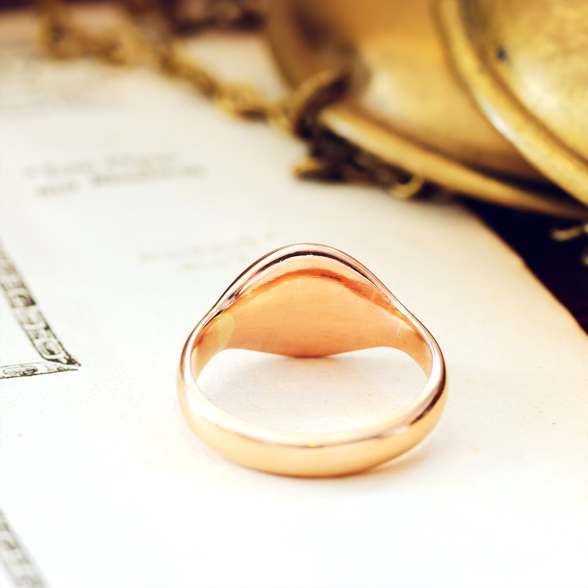 Recycled Vintage Gents 9ct Gold Signet Ring