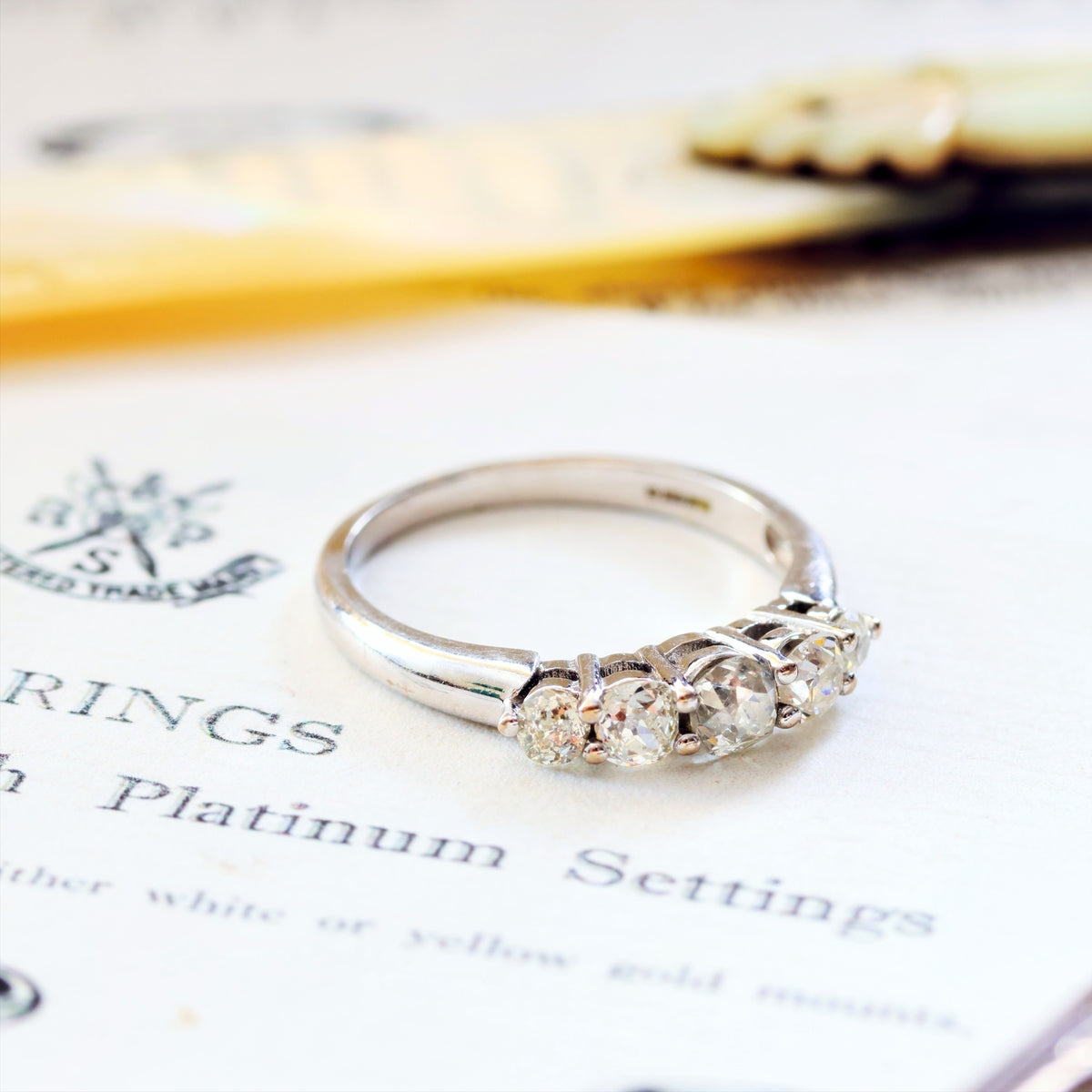 Dramatic Sparkle! Recycled Antique Hand Cut Diamond Engagement Ring