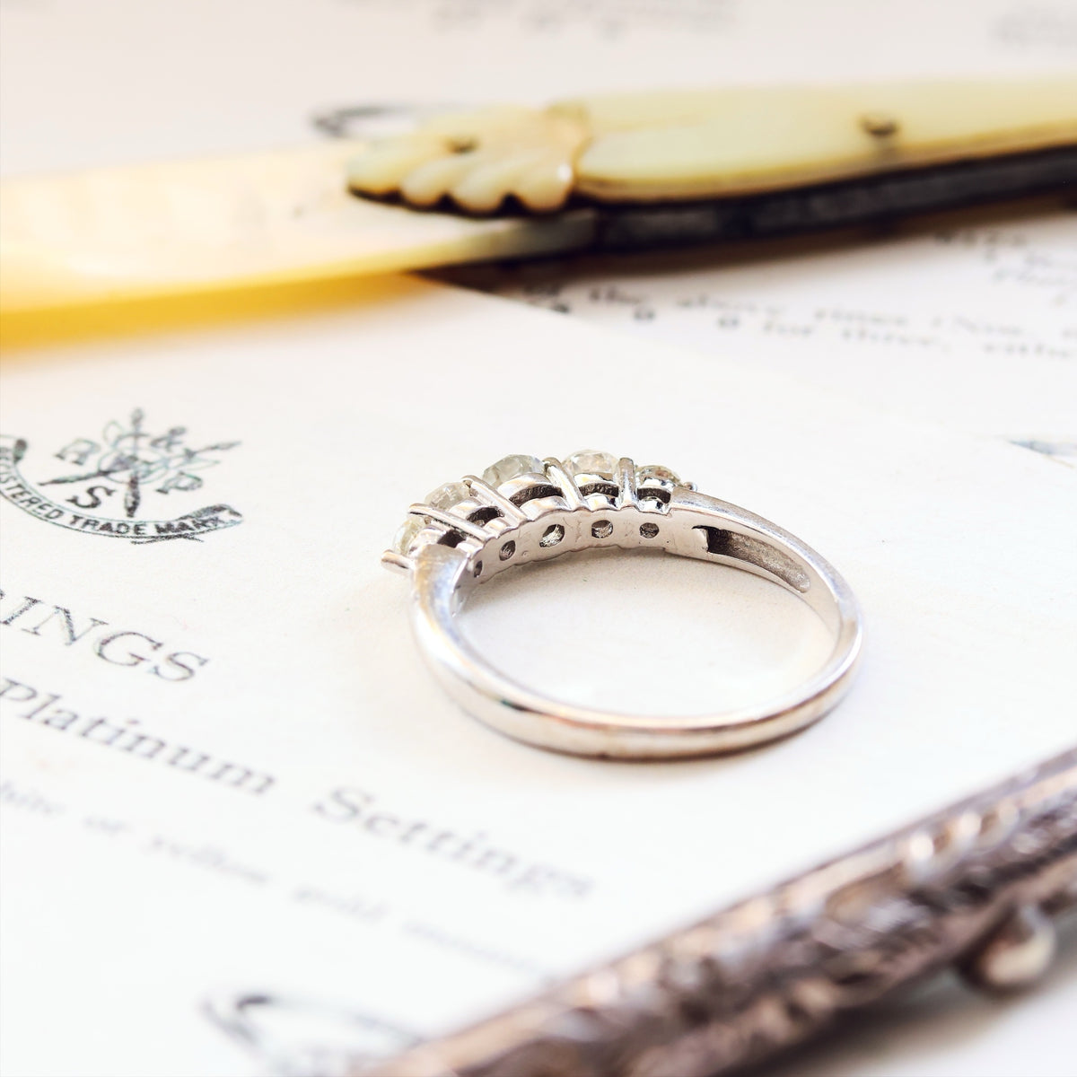 Dramatic Sparkle! Recycled Antique Hand Cut Diamond Engagement Ring