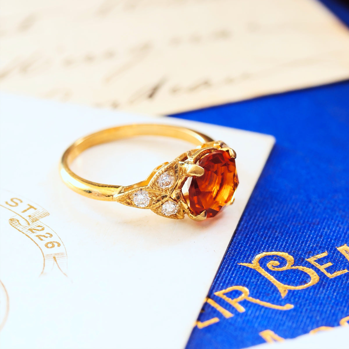 Ravishing! Recycled Citrine & Diamond Dress Ring