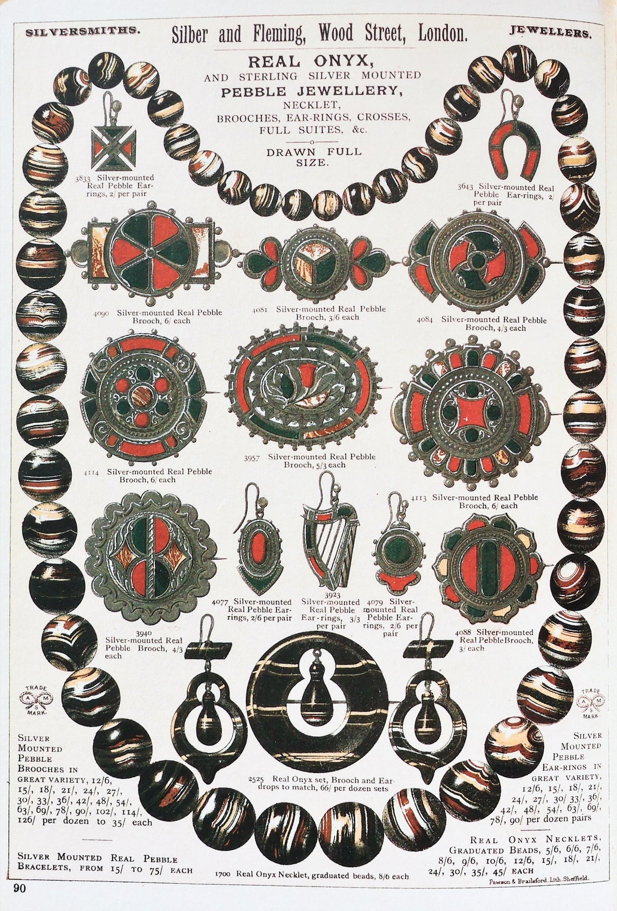 Victorian Scottish Agate Celtic Cross Pendant