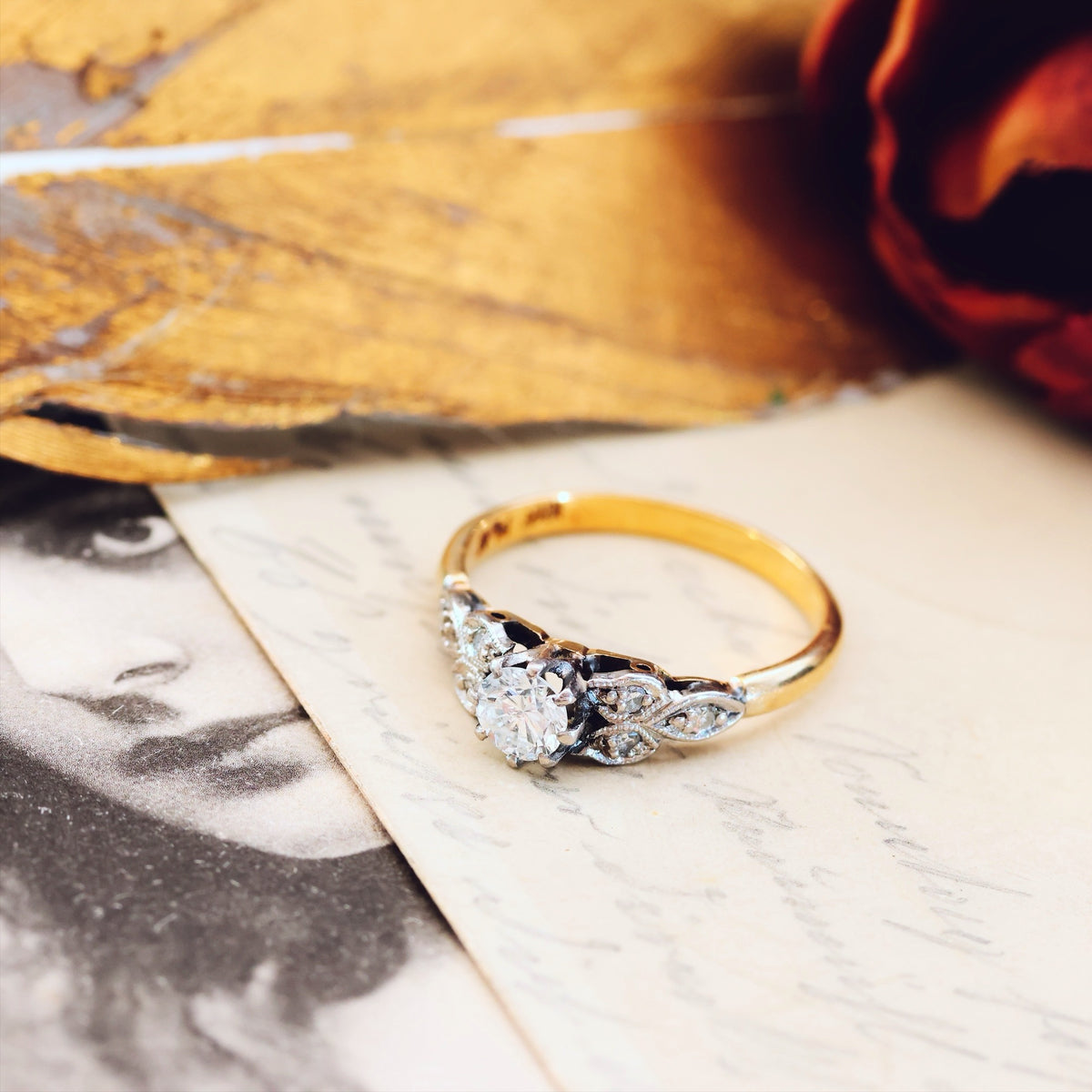 Beautifully Unique Vintage Diamond Engagement Ring