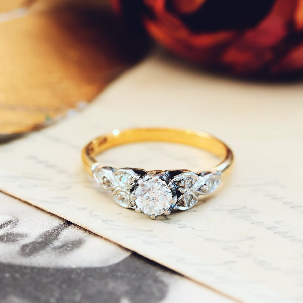 Unique Vintage Diamond Engagement Ring