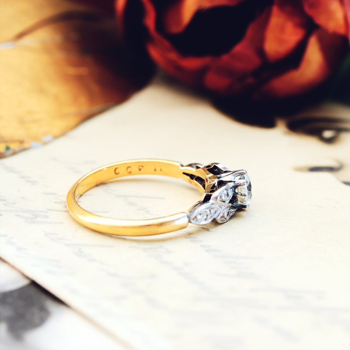 Beautifully Unique Vintage Diamond Engagement Ring