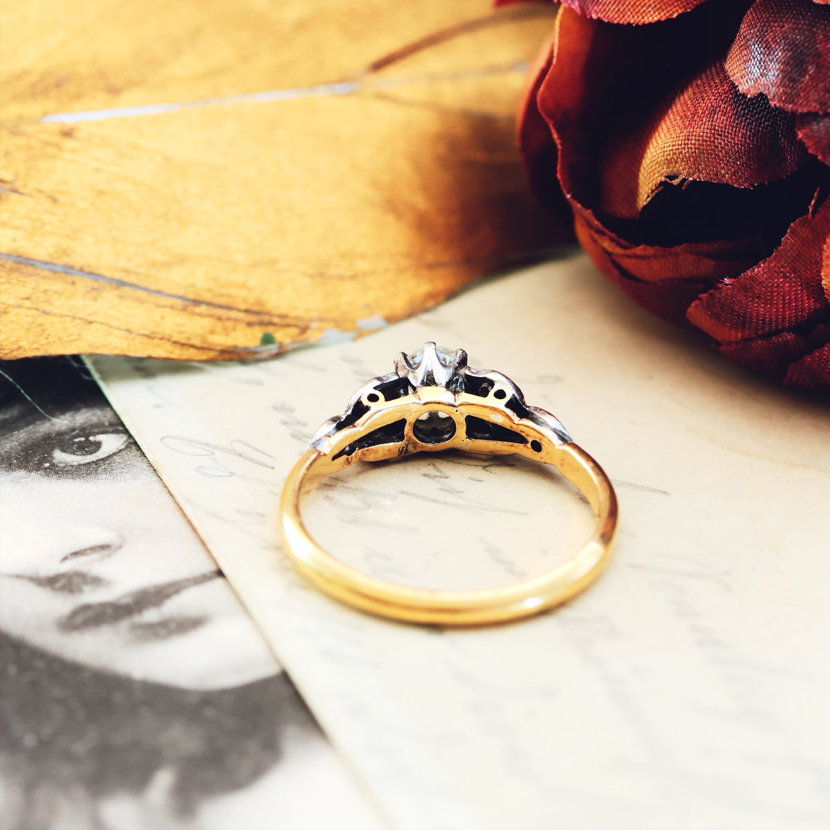 Beautifully Unique Vintage Diamond Engagement Ring