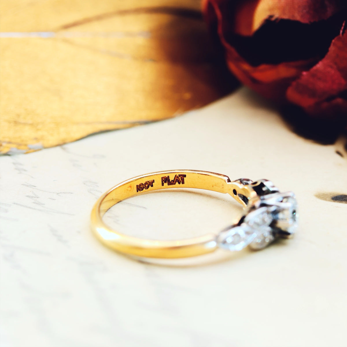 Beautifully Unique Vintage Diamond Engagement Ring