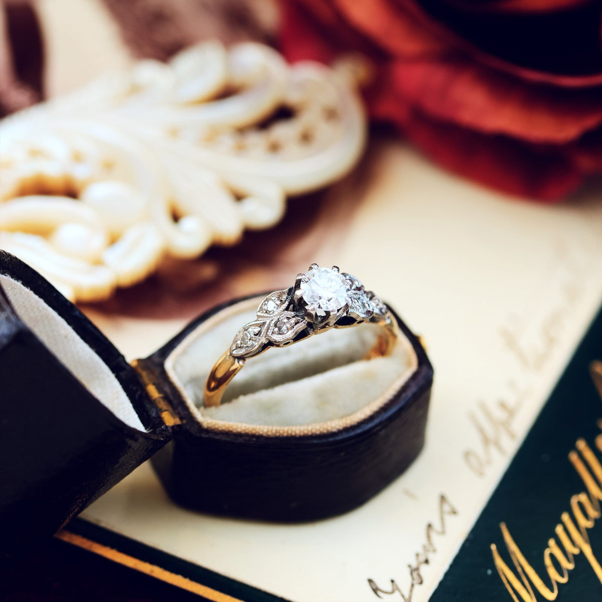Beautifully Unique Vintage Diamond Engagement Ring