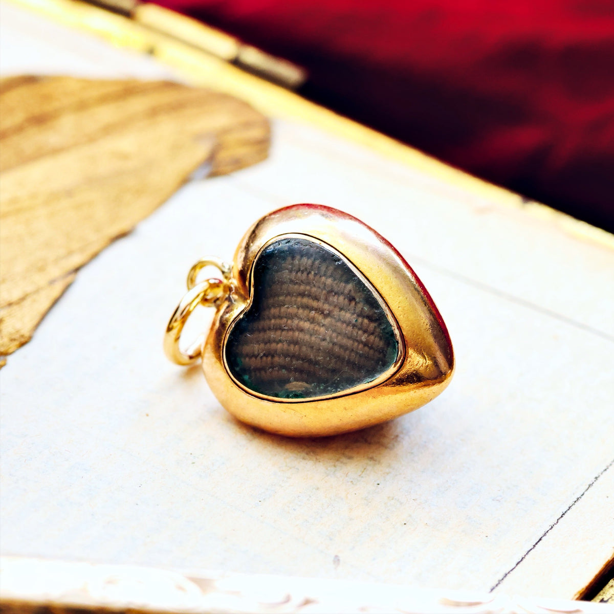 Victorian Gothic Garnet Heart Pendant