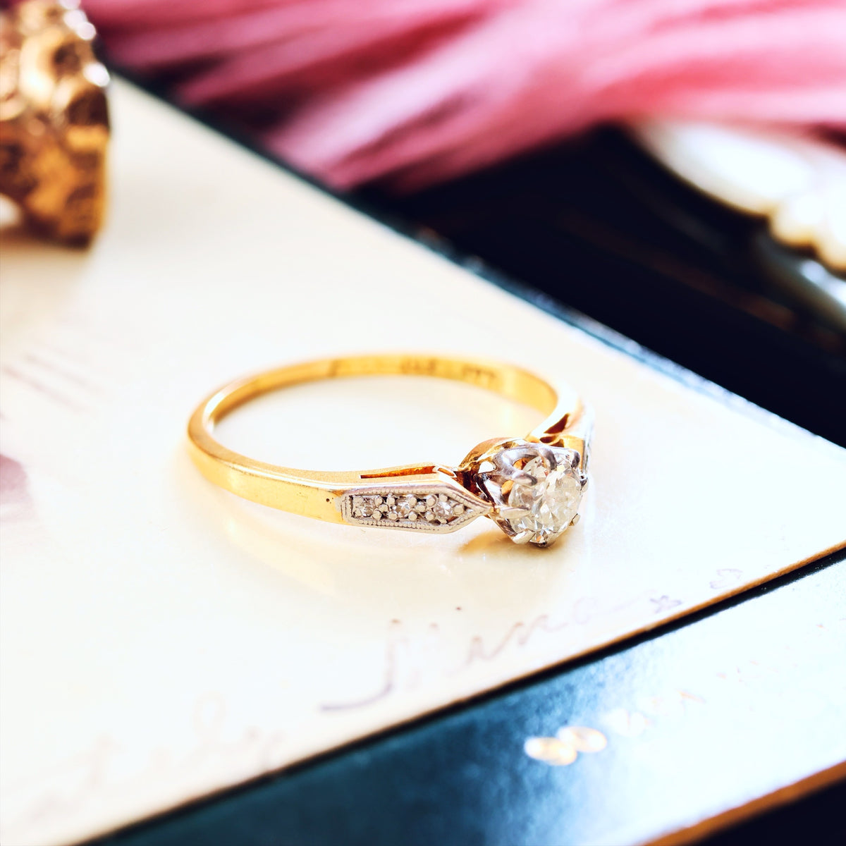Classic Vintage 0.40ct Diamond Engagement Ring