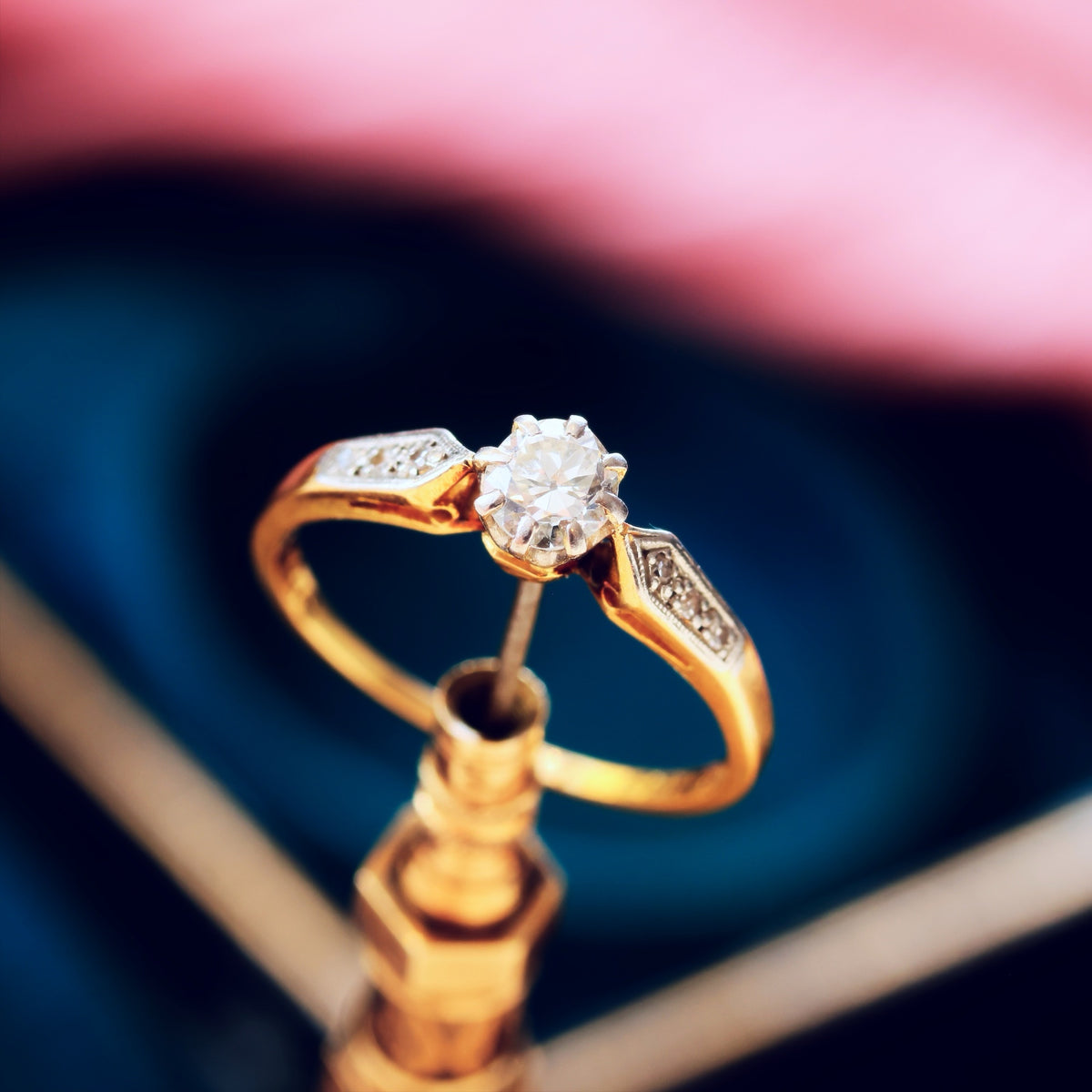 Classic Vintage 0.40ct Diamond Engagement Ring