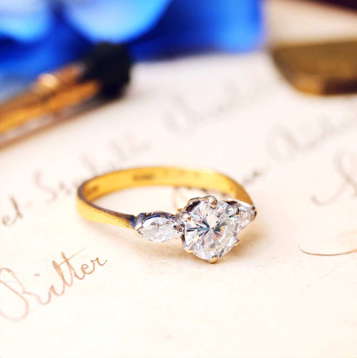 Sensational Vintage 0.90ct Diamond Engagement Ring