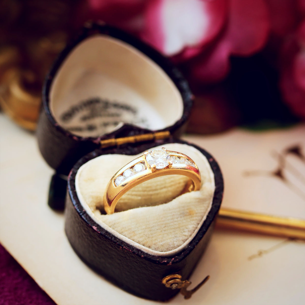 Blingy Vintage 1980's Diamond Engagement Ring