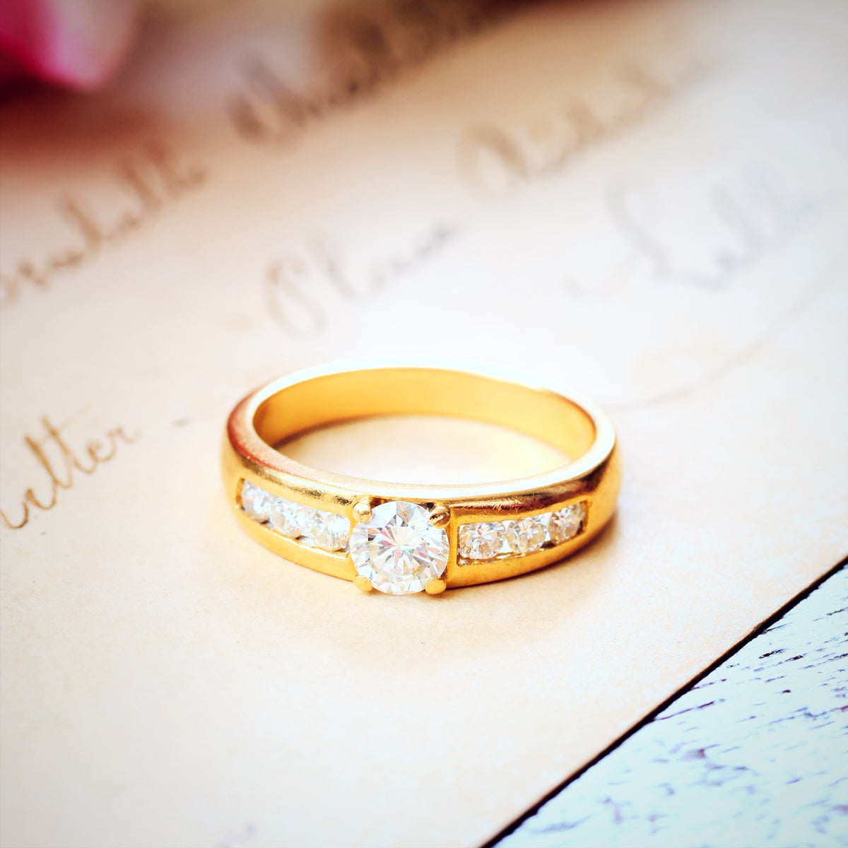 Blingy Vintage 1980's Diamond Engagement Ring