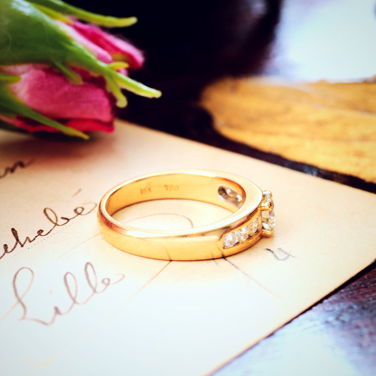 Blingy Vintage 1980's Diamond Engagement Ring