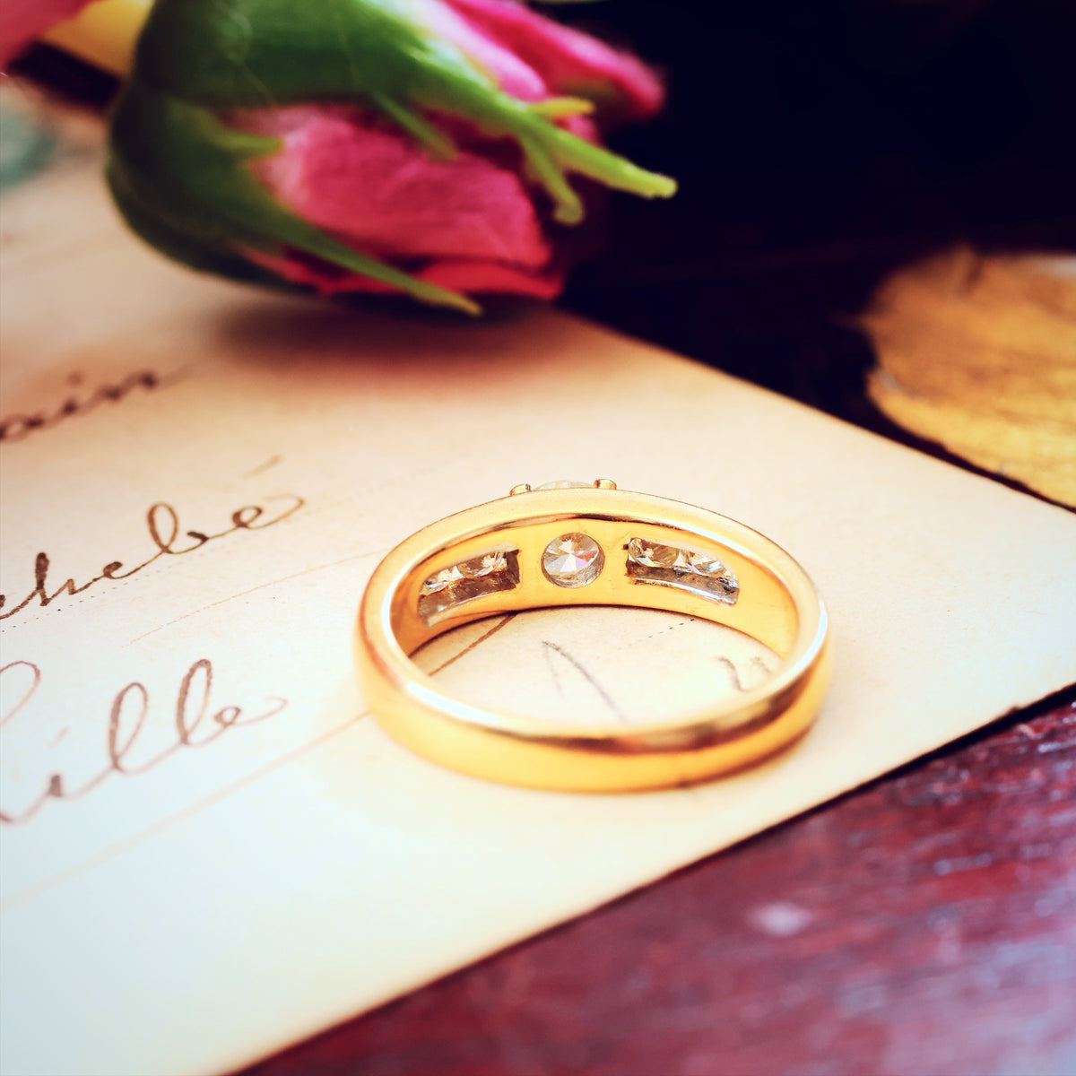Blingy Vintage 1980's Diamond Engagement Ring