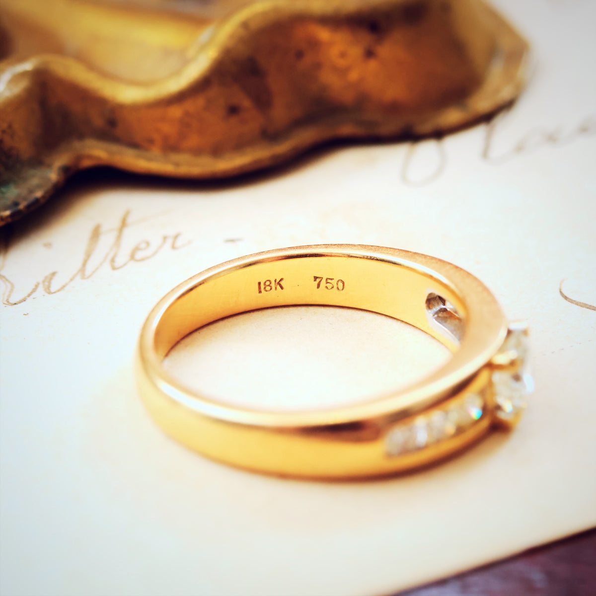 Blingy Vintage 1980's Diamond Engagement Ring