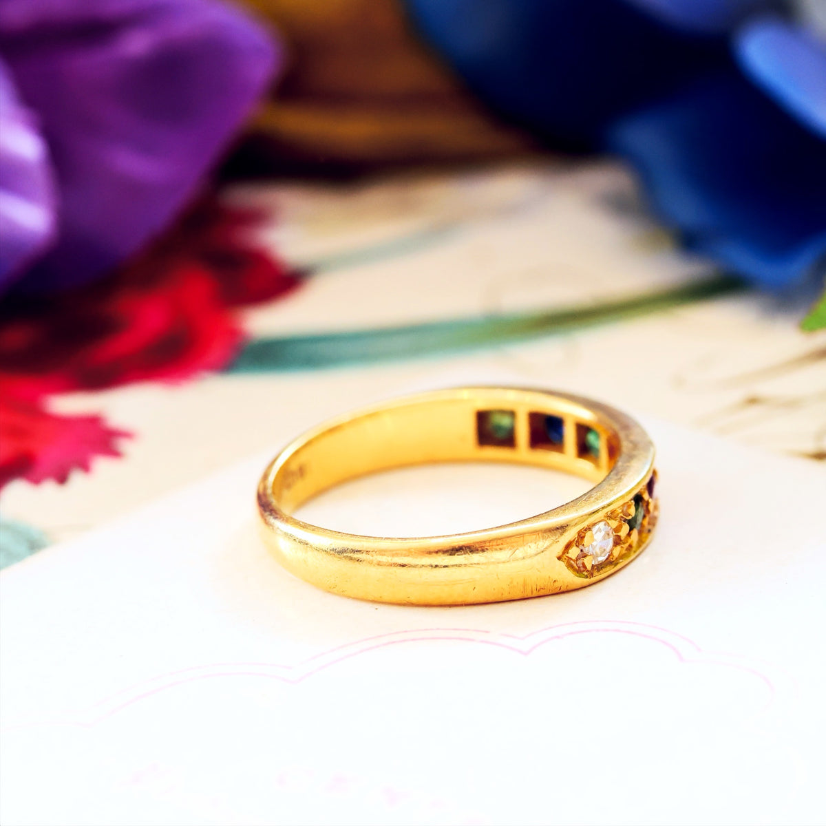 Vintage 18ct Gold Dearest Wedding Ring