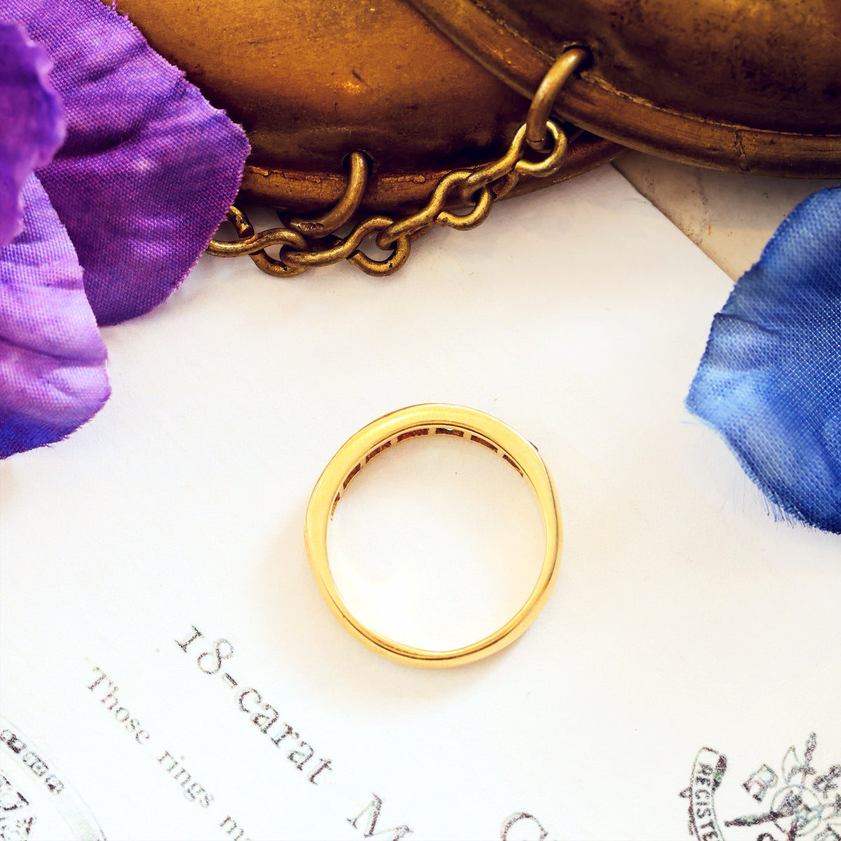 Vintage 18ct Gold Dearest Wedding Ring