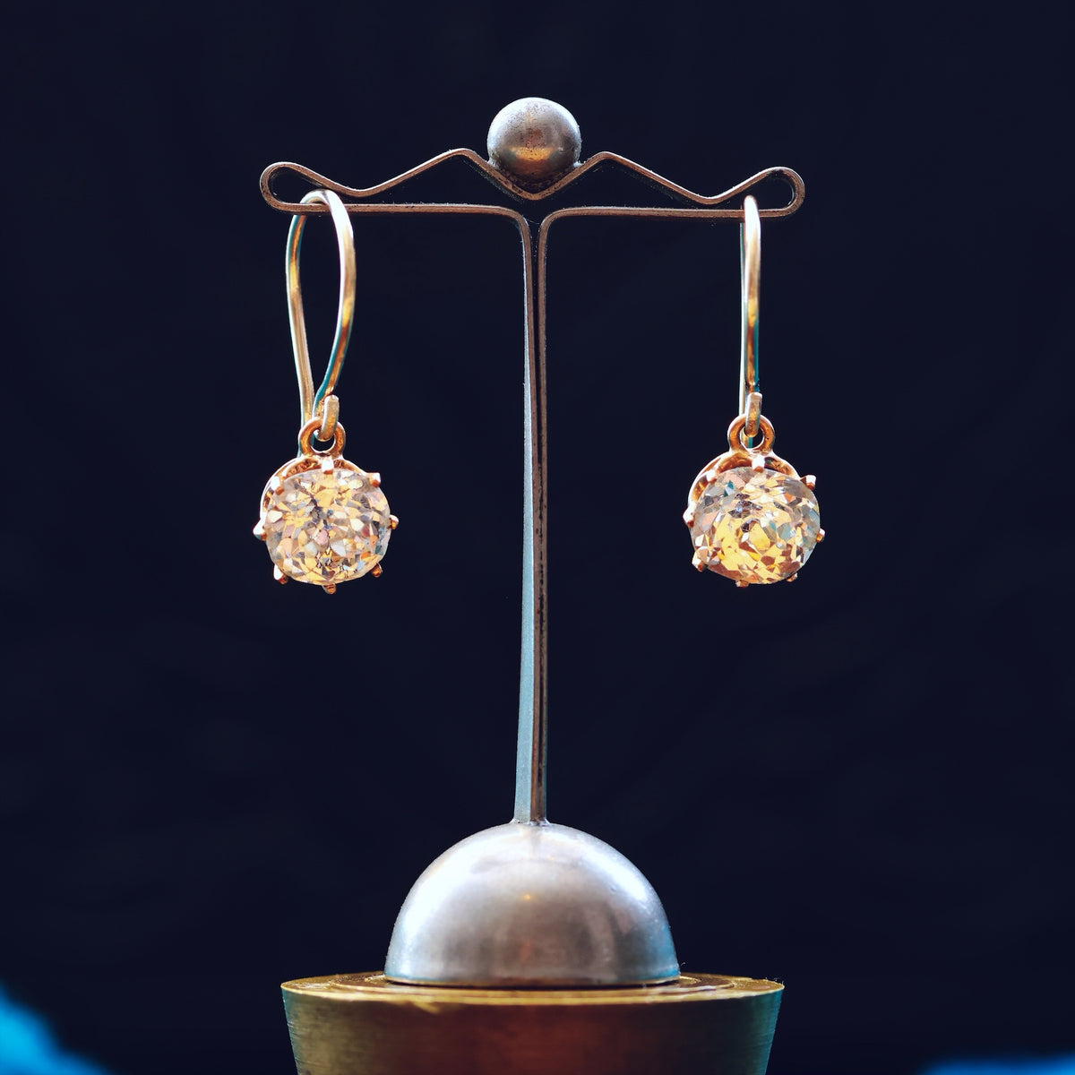 Vintage 1920's Foiled Paste Earrings