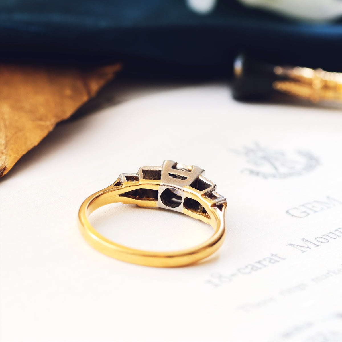 Vintage 1950's Art Deco Diamond Engagement Ring